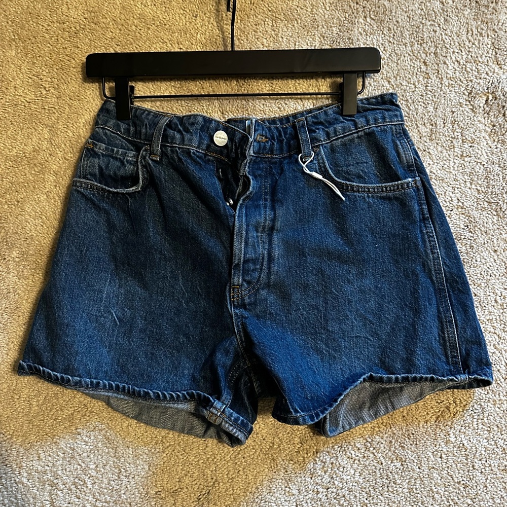 Anine Bing Denim Blue Women's Shorts. Never worn